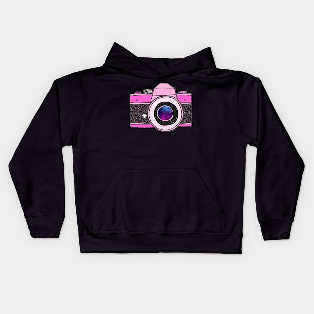 Happy life camera Kids Hoodie by Lou97